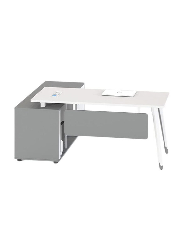 Neo Front MDF Office Desk Single Seater Executive Desk Office Table with Side Drawer, Grey/White
Neo Front MDF Office Desk Single Seater Executive Desk Office Table with Side Drawer, Grey/White