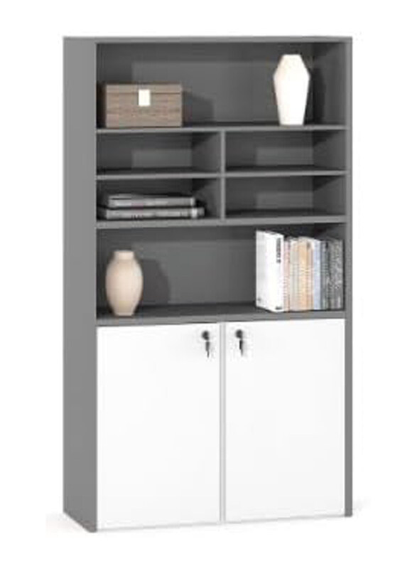 Neo Front MDF Storage Cabinet with Four Doors with Key Locker and Open Shelves for Office and Home, Grey/White
Neo Front MDF Storage Cabinet with Four Doors with Key Locker and Open Shelves for Office and Home, Grey/White