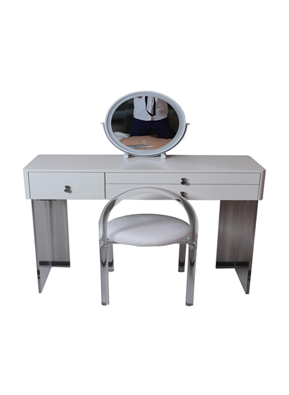 Neo Front Dressing Table Cosmetic Table with Drawers, Stool, Dressing Table, Vanity Desk with Storage Shelf and 7 Drawers, Bedroom Dressing Table, DB-
Neo Front Dressing Table Cosmetic Table with Drawers, Stool, Dressing Table, Vanity Desk with Storage Shelf and 7 Drawers, Bedroom Dressing Table, DB-