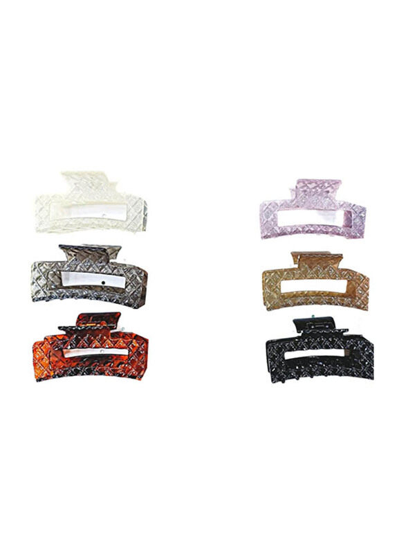 Generic Metallic Criss-Cross Decorative Hair Claw Clips for All Hair Types, 6 Pieces, Assorted
Generic Metallic Criss-Cross Decorative Hair Claw Clips for All Hair Types, 6 Pieces, Assorted