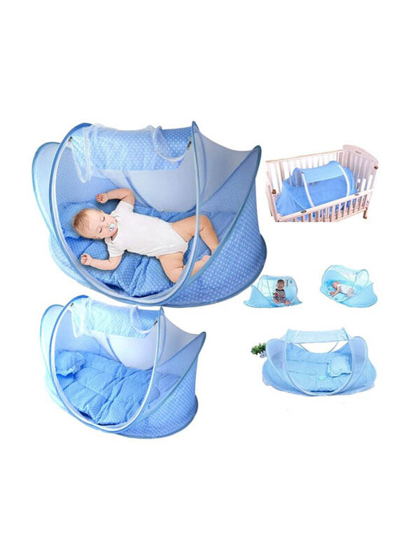 Generic Baby Mosquito Net Portable Folding Baby Bed With Mattress + Pillow, Blue
Generic Baby Mosquito Net Portable Folding Baby Bed With Mattress + Pillow, Blue