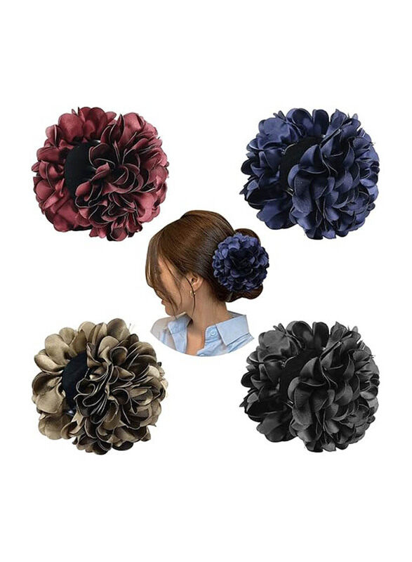 Generic Large Satin Flower Plastic Hair Claw Clip for All Hair Types, 4 Pieces
Generic Large Satin Flower Plastic Hair Claw Clip for All Hair Types, 4 Pieces