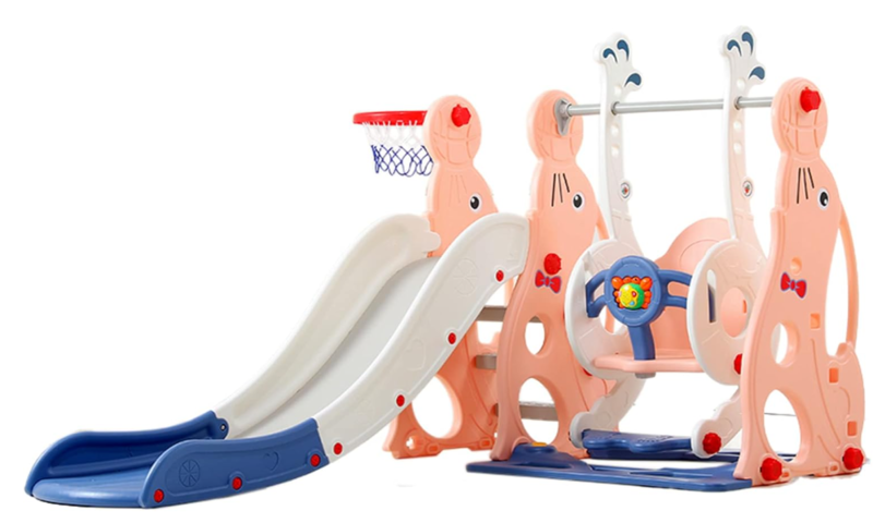 Generic Kidz Outdoor Play Structure Jumbo Slide with Swing And Basket Ball Game
Generic Kidz Outdoor Play Structure Jumbo Slide with Swing And Basket Ball Game
