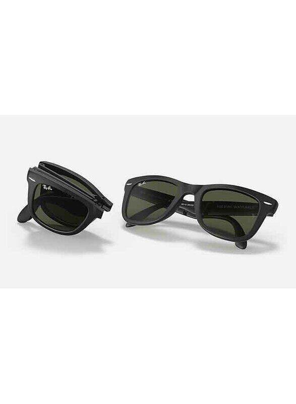 Ray-Ban Full-Rim Wayfarer Matte Black Folding Sunglasses Unisex, Green Lens, RB4105 601-S, 54/20/140
Ray-Ban Full-Rim Wayfarer Matte Black Folding Sunglasses Unisex, Green Lens, RB4105 601-S, 54/20/140