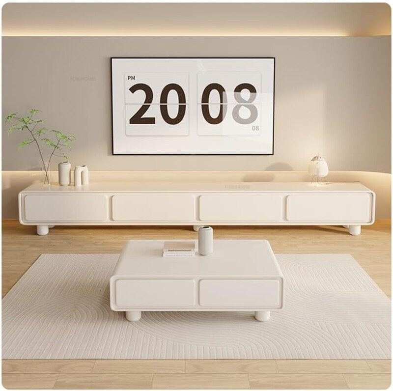Generic Modern Simple Tv Unit with Rectangle Matching Coffee Table Center Table or Tea Table Round Corners for Lounge Living room Housewarming Gift, White
Generic Modern Simple Tv Unit with Rectangle Matching Coffee Table Center Table or Tea Table Round Corners for Lounge Living room Housewarming Gift, White