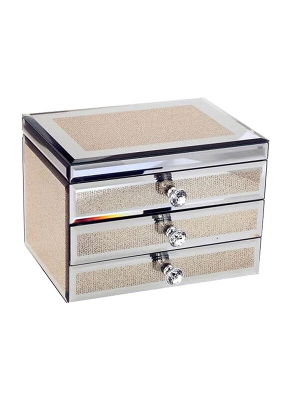Generic 3 Layers 2-Drawers Exquisite Mirrored Jewellery Box with Crystal Handle, Bronze Gold
Generic 3 Layers 2-Drawers Exquisite Mirrored Jewellery Box with Crystal Handle, Bronze Gold