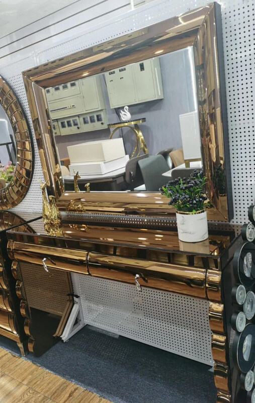 AWD Simple Elegant Entryway Mirrored Glass Console Table with Matching Mirror, Bronze Gold
AWD Simple Elegant Entryway Mirrored Glass Console Table with Matching Mirror, Bronze Gold