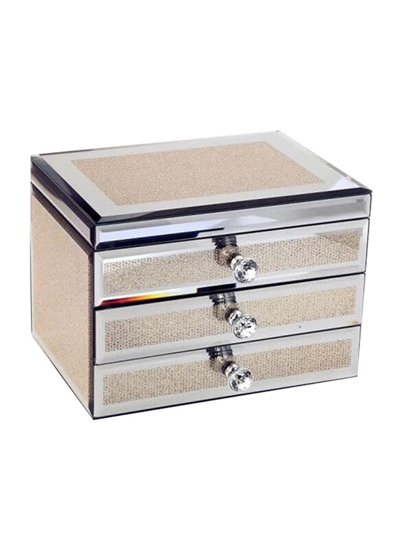 Generic 3 Layers 2-Drawers Exquisite Mirrored Jewellery Box with Crystal Handle, Bronze Gold
Generic 3 Layers 2-Drawers Exquisite Mirrored Jewellery Box with Crystal Handle, Bronze Gold