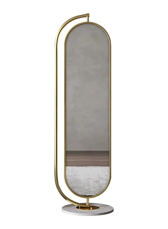 AWD Full Length Floor Free Standing Long Oval Wall Mirror with Coat Hanger, 175cm, Gold
AWD Full Length Floor Free Standing Long Oval Wall Mirror with Coat Hanger, 175cm, Gold
