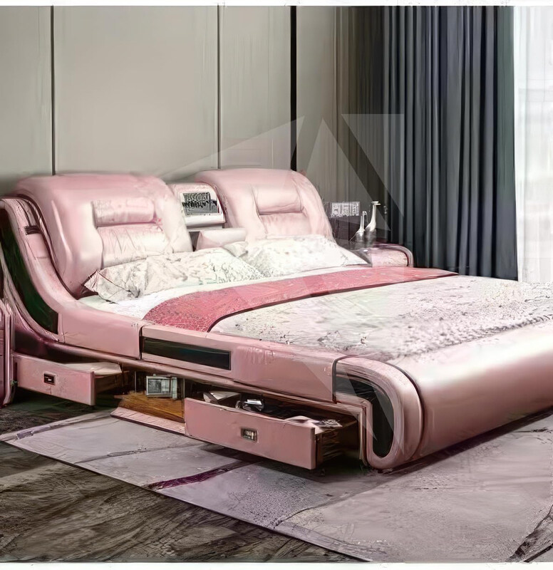 Generic Smart Bed King Size Provided with Projector Massage Bluetooth Speaker Storage Drawers Safe Air Purifier Clock Display Bedroom Essential King Size Bed,
Generic Smart Bed King Size Provided with Projector Massage Bluetooth Speaker Storage Drawers Safe Air Purifier Clock Display Bedroom Essential King Size Bed,