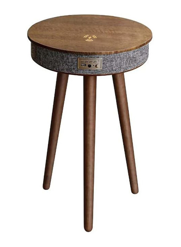 AWD Modern Smart Table with Built in 360° Bluetooth Speaker & Wireless QI Charger, Brown
AWD Modern Smart Table with Built in 360° Bluetooth Speaker & Wireless QI Charger, Brown