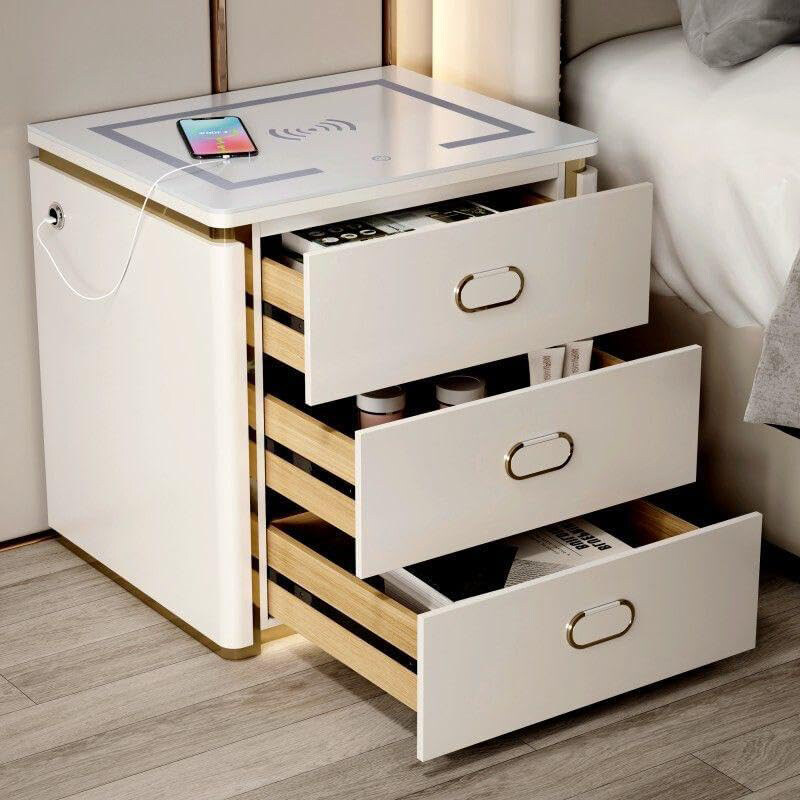 AWD Smart Bedside Nightstand Table with Wireless Charging & Drawer Storage, White
AWD Smart Bedside Nightstand Table with Wireless Charging & Drawer Storage, White