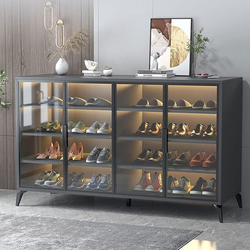 AWD 6-Tier Storage Adjustable Shelves Shoe Rack Cabinet with Tempered Glass Doors, Black
AWD 6-Tier Storage Adjustable Shelves Shoe Rack Cabinet with Tempered Glass Doors, Black