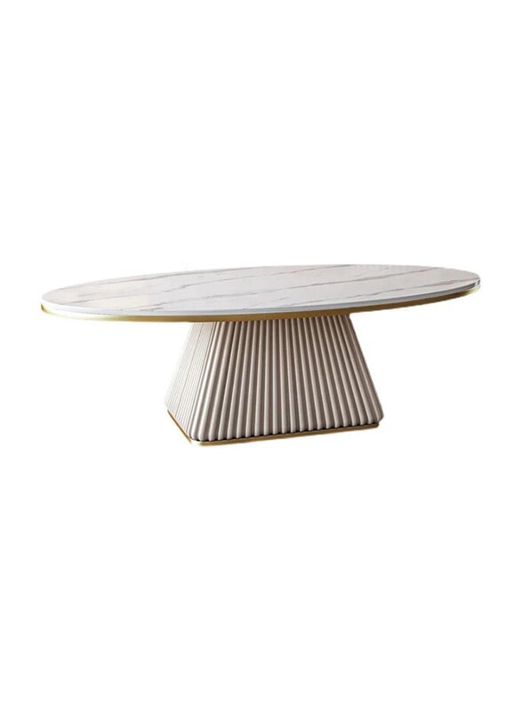 AWD Simple Center Table Oval Shape Sleek Coffee Table for Living Room, White/Grey
AWD Simple Center Table Oval Shape Sleek Coffee Table for Living Room, White/Grey