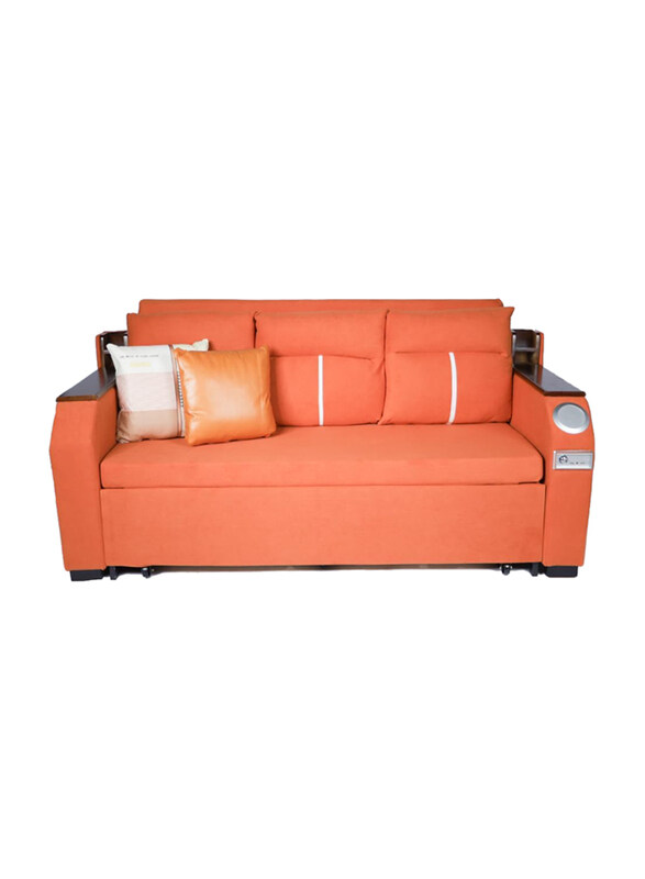 AWD 2-in-1 Modern Extendable Bottom & Side Storage Sofa Bed with USB Ports, Bluetooth & Speaker, 180cm, Orange
AWD 2-in-1 Modern Extendable Bottom & Side Storage Sofa Bed with USB Ports, Bluetooth & Speaker, 180cm, Orange