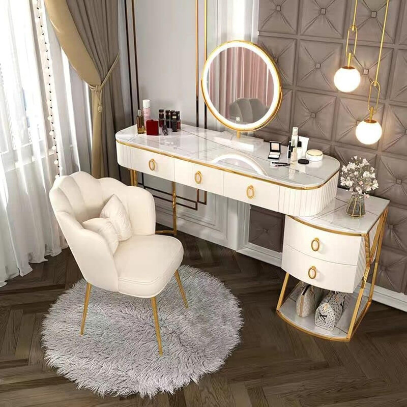 Generic Classic Solid Wood Bedroom Makeup Smart Mirror Dressing Table Set with Side Table & Chair, White
Generic Classic Solid Wood Bedroom Makeup Smart Mirror Dressing Table Set with Side Table & Chair, White