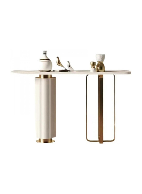 AWD Elegant & Functional Style Metal Frame Console Table with Marble Top, 120w, White/Gold
AWD Elegant & Functional Style Metal Frame Console Table with Marble Top, 120w, White/Gold