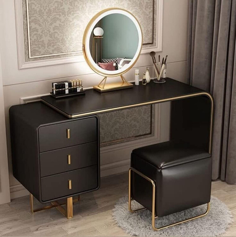 AWD Elegant Simple Advanced Solid Wood Dressing Table for Bedroom with Storage Dressing, Black
AWD Elegant Simple Advanced Solid Wood Dressing Table for Bedroom with Storage Dressing, Black