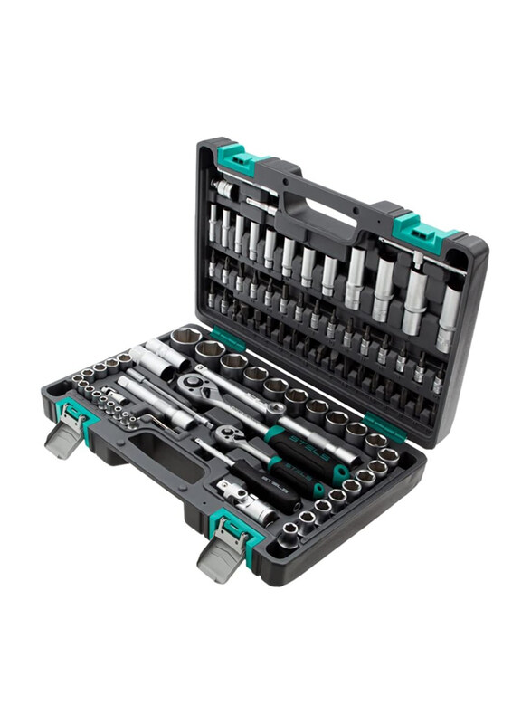 Generic 94-Piece 1/4" 1/2" Auto Tool Kit Professional Machinist and Auto Tool Sets, Teal/Black
Generic 94-Piece 1/4" 1/2" Auto Tool Kit Professional Machinist and Auto Tool Sets, Teal/Black