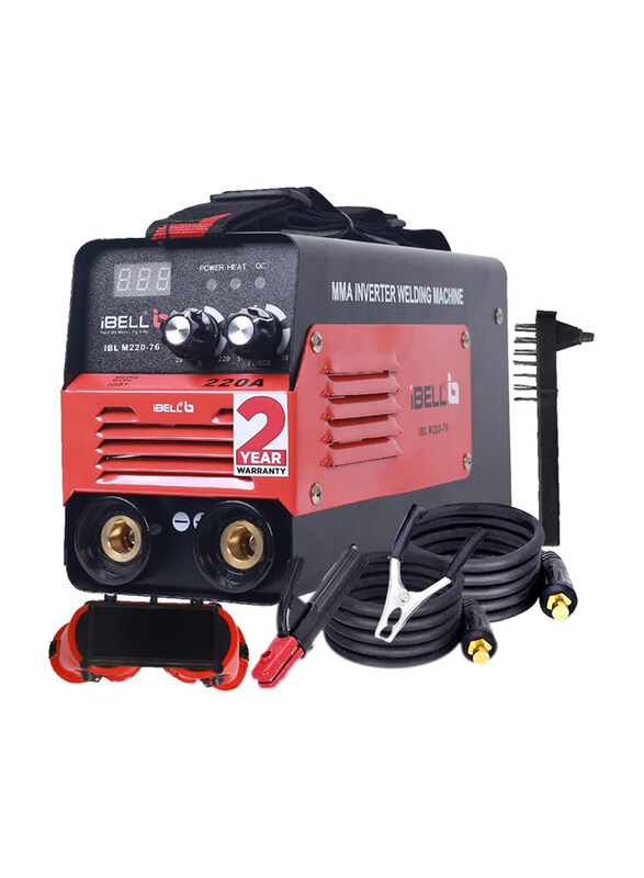 iBELL Inverter ARC Welding Machine (IGBT) 220A with Hot Start and Anti-Stick Functions, IBL M220-76, Multicolour
iBELL Inverter ARC Welding Machine (IGBT) 220A with Hot Start and Anti-Stick Functions, IBL M220-76, Multicolour