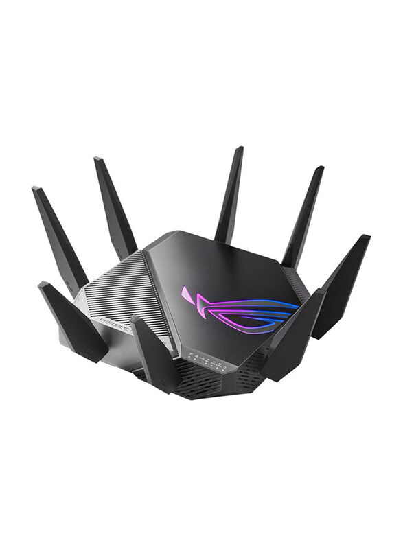 ASUS ROG Rapture GT-AXE11000 WiFi 6E Extendable Gaming Router, Tri-Band, 90IG06E0-MO1R00, Black
ASUS ROG Rapture GT-AXE11000 WiFi 6E Extendable Gaming Router, Tri-Band, 90IG06E0-MO1R00, Black