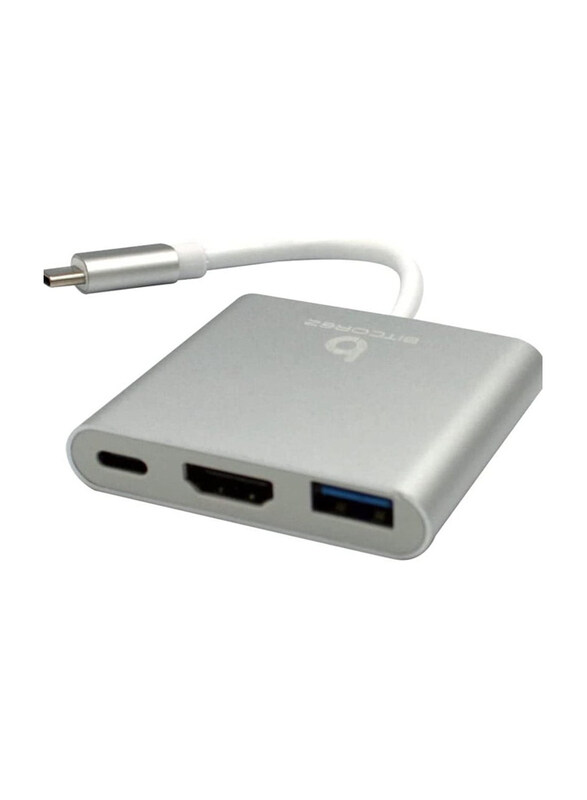 Bitcorez USB Type-C to HDMI 4K, USB 3.0 Standard, PD Charging Port 3 in 1 Adapter, Black/Grey
Bitcorez USB Type-C to HDMI 4K, USB 3.0 Standard, PD Charging Port 3 in 1 Adapter, Black/Grey