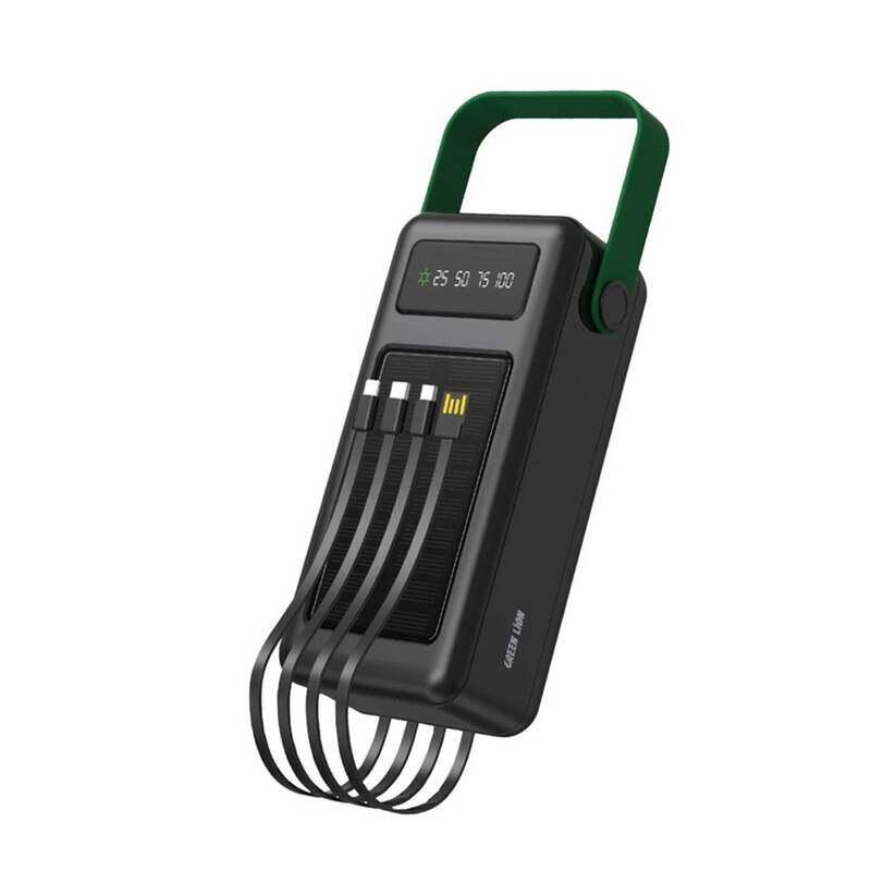 Green Lion Solar Max 50000mAh Powerbank with Digital Display, Solar Charging Panel, Type C, Micro USB, and Lightning Cables, 4 USB A Outputs, USB C &
Green Lion Solar Max 50000mAh Powerbank with Digital Display, Solar Charging Panel, Type C, Micro USB, and Lightning Cables, 4 USB A Outputs, USB C &