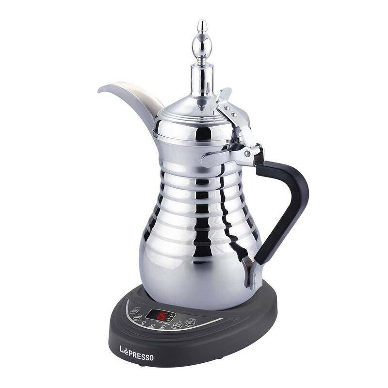 LePresso Arabic Coffee and Tea Dallah with 800W Rated Power 750mL Capacity Automatic Kettle Over Heat Protection Keep Warm Function 304 Stainless Stee
LePresso Arabic Coffee and Tea Dallah with 800W Rated Power 750mL Capacity Automatic Kettle Over Heat Protection Keep Warm Function 304 Stainless Stee