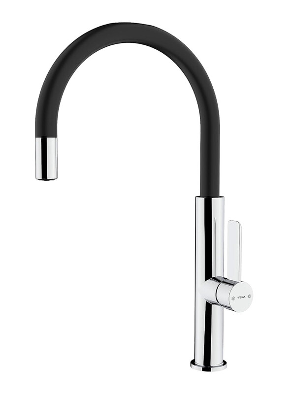 Teka FOT 995 Single Lever Kitchen Tap with Aerator Integrated in Spout, Black/Silver
Teka FOT 995 Single Lever Kitchen Tap with Aerator Integrated in Spout, Black/Silver