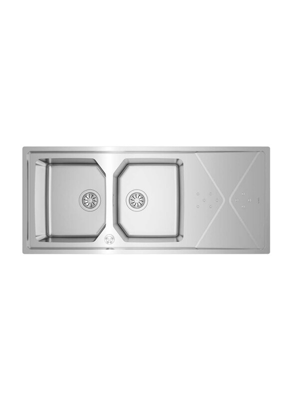 Teka Brooklyn 80M-XP 2B 1D Top/Flush Reversible Stainless Steel Sink with Two Bowls & One Drainer, Silver
Teka Brooklyn 80M-XP 2B 1D Top/Flush Reversible Stainless Steel Sink with Two Bowls & One Drainer, Silver