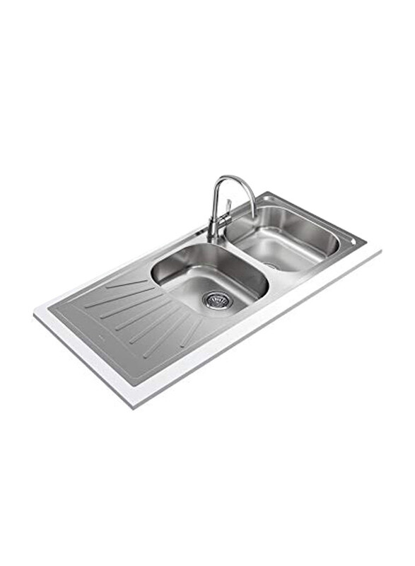 Teka Starbright 80 E-XN 2B 1D/Diamond RS15 1B 1D 86 Reversible Auto Inset Glass Bowl Sink with One Bowl & Drainer, Silver
Teka Starbright 80 E-XN 2B 1D/Diamond RS15 1B 1D 86 Reversible Auto Inset Glass Bowl Sink with One Bowl & Drainer, Silver