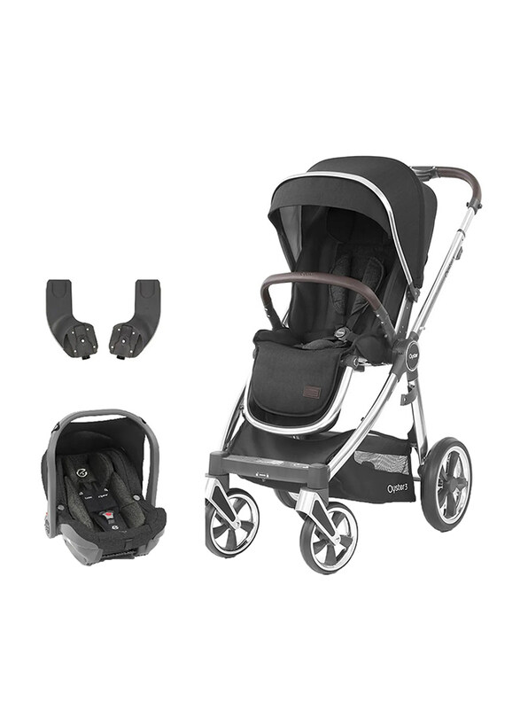 Oyster 3 Premium Caviar Mirror Baby Stroller with Capsule I Size Car Seat + Adapter, Black
Oyster 3 Premium Caviar Mirror Baby Stroller with Capsule I Size Car Seat + Adapter, Black