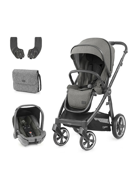 Oyster 3 Premium Mercury Baby Stroller with Capsule I Size Car Seat + Adapter + Diaper Changing Bag, Grey
Oyster 3 Premium Mercury Baby Stroller with Capsule I Size Car Seat + Adapter + Diaper Changing Bag, Grey