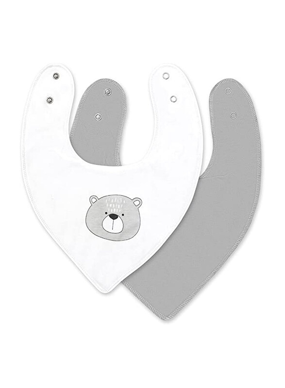 Moon Bear Print Extra Organic Cotton Lip Bandana Bibs, Newborn, 2 Pieces, White/Grey
Moon Bear Print Extra Organic Cotton Lip Bandana Bibs, Newborn, 2 Pieces, White/Grey