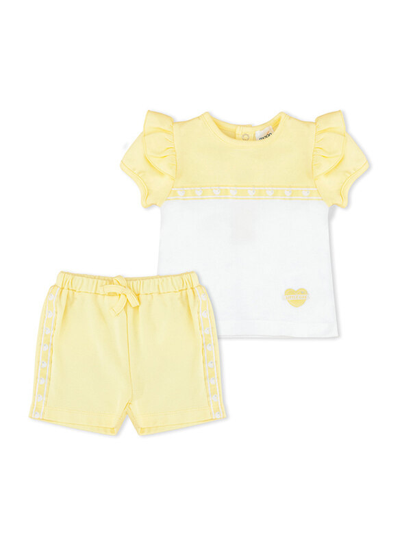 Moon Lemon Hearts Cotton Short-Sleeved Top & Shorts Set for Baby Girls, 0-3 Months, Yellow
Moon Lemon Hearts Cotton Short-Sleeved Top & Shorts Set for Baby Girls, 0-3 Months, Yellow