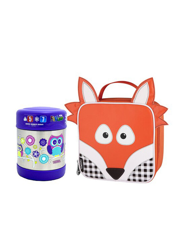 Thermos 290ml Kids School Lunch Bag-Forest Friend Fox Owl + Thermos Funtainer Stainless Steel Food Jar, Multicolour
Thermos 290ml Kids School Lunch Bag-Forest Friend Fox Owl + Thermos Funtainer Stainless Steel Food Jar, Multicolour