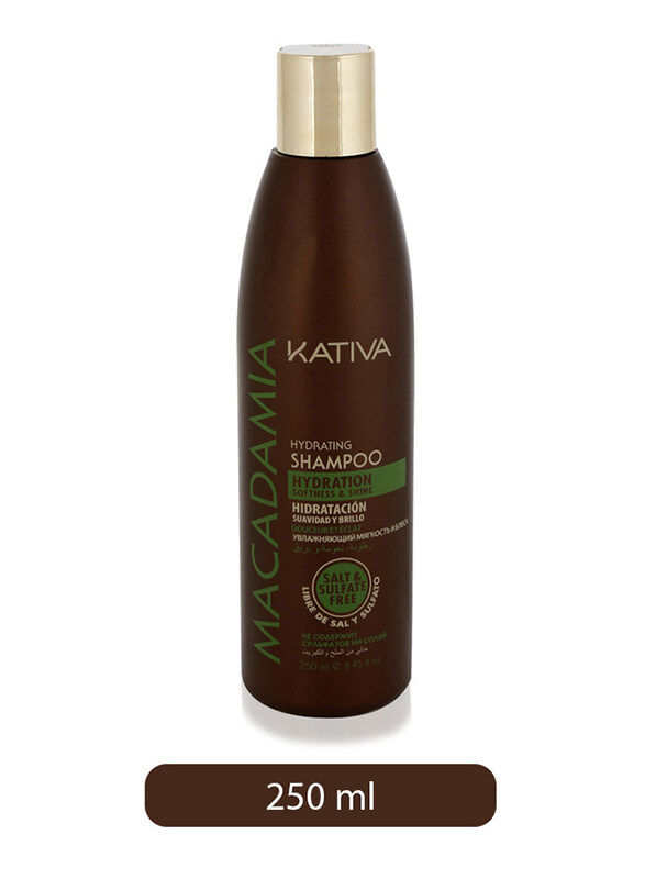 Kativa Macadamia Hydrating Salt Free Shampoo for Normal/Damaged Hair, 250ml
Kativa Macadamia Hydrating Salt Free Shampoo for Normal/Damaged Hair, 250ml