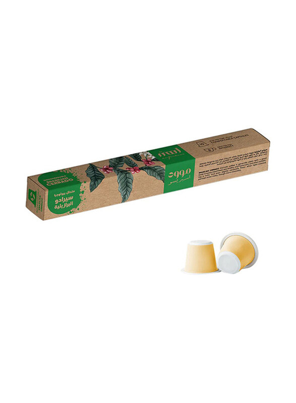 Mood Espresso Brazilian Cerrado Nespresso Compatible Biodegradable Capsules Coffee, 10 Capsules
Mood Espresso Brazilian Cerrado Nespresso Compatible Biodegradable Capsules Coffee, 10 Capsules