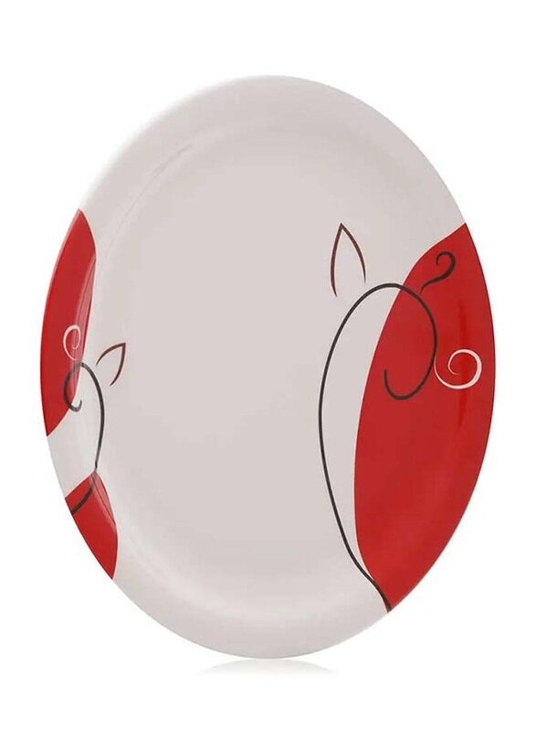 Retro Dinner Plate, Red