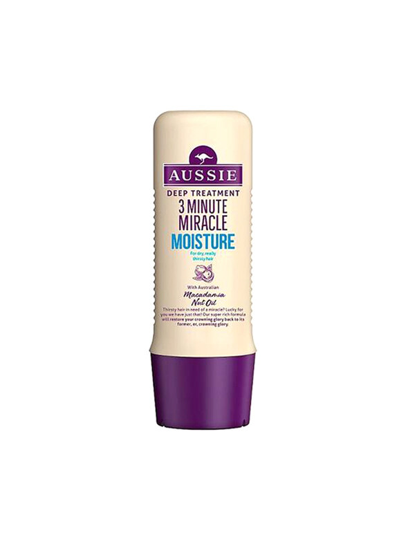 Aussie Deep Treatment 3 Minute Miracle Moisturizing For Dry, Really Thirsty Hair Paraben & Colorants Free - 250ML
Aussie Deep Treatment 3 Minute Miracle Moisturizing For Dry, Really Thirsty Hair Paraben & Colorants Free - 250ML