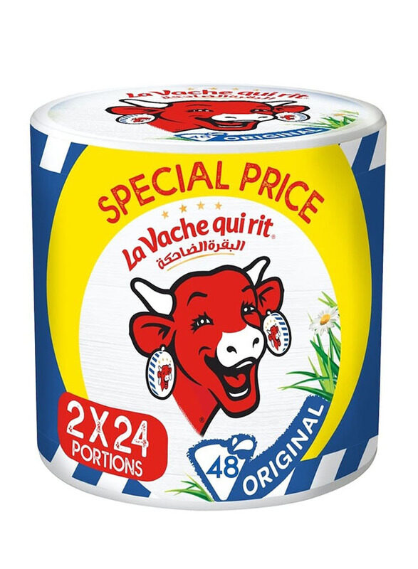 La Vache Quirit La Vache qui rit Original Spreadable Cheese Triangles, 24 Portions x 2 pack, 48 Portions, 720 g
La Vache Quirit La Vache qui rit Original Spreadable Cheese Triangles, 24 Portions x 2 pack, 48 Portions, 720 g