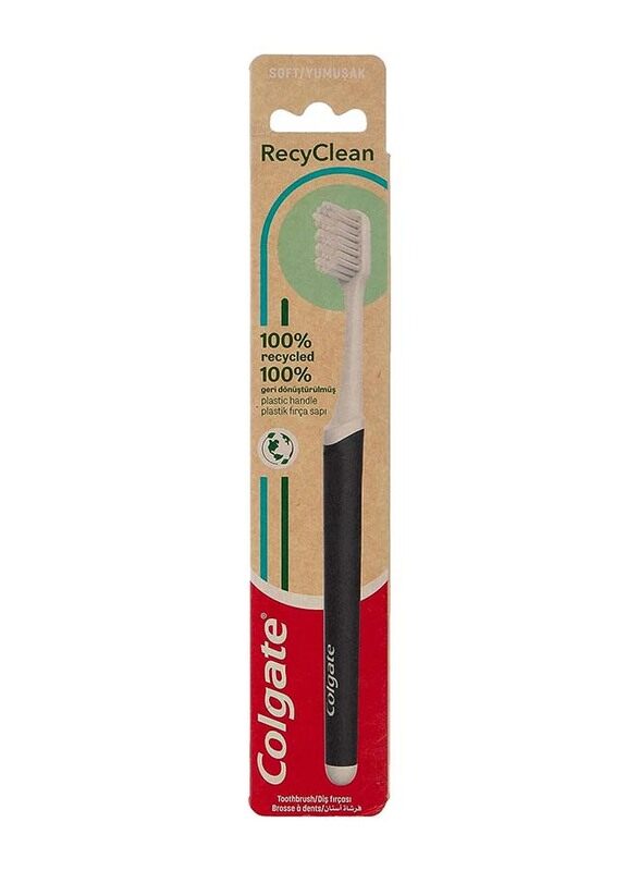 Colgate Recyclean Soft Toothbrush, 100% Recycled Plastic Handle with Plant Based Bristles Toothbrush, 1 Piece
Colgate Recyclean Soft Toothbrush, 100% Recycled Plastic Handle with Plant Based Bristles Toothbrush, 1 Piece