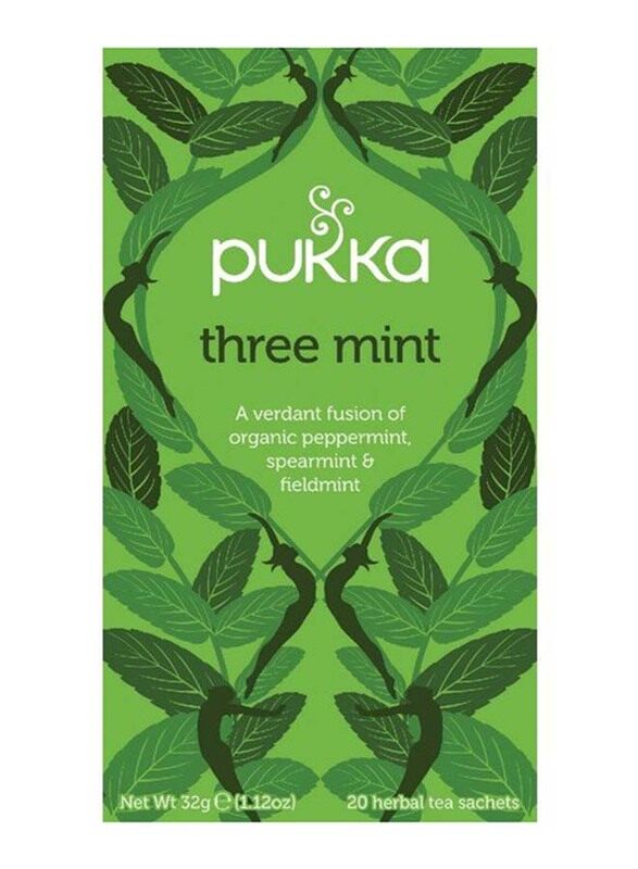 Pukka Three Mint, Organic Herbal Tea with Peppermint, Spearmint & Fieldmint - 20 Tea Bags
Pukka Three Mint, Organic Herbal Tea with Peppermint, Spearmint & Fieldmint - 20 Tea Bags