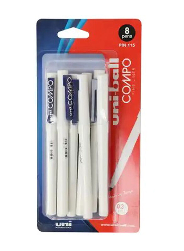 Uniball Uni-ball Mitsubishi PIN 115 Compo Fine Liner Ball Pen Set, 0.3mm, 8 Pieces
Uniball Uni-ball Mitsubishi PIN 115 Compo Fine Liner Ball Pen Set, 0.3mm, 8 Pieces