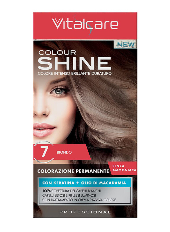 Vital care Colour Shine Cream No Ammonia with Keratin Hair Colour, No.7 Blonde, One Size
Vital care Colour Shine Cream No Ammonia with Keratin Hair Colour, No.7 Blonde, One Size