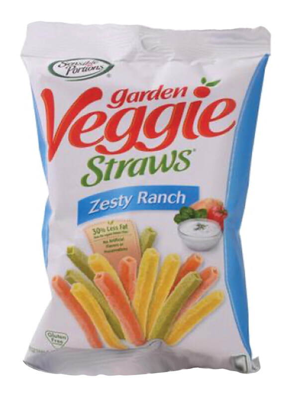 Sensible Portions Garden Veggie Straw Zesty Ranch Vegetable and Potato Snack, 120g
Sensible Portions Garden Veggie Straw Zesty Ranch Vegetable and Potato Snack, 120g