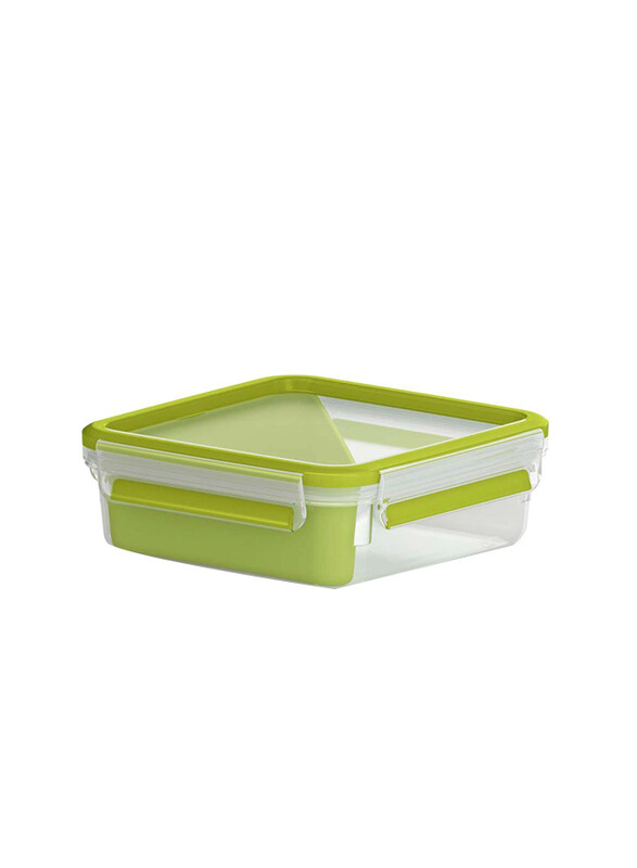 Tefal Masterseal & Go Sandwich Box Square Food Container, 0.85 Liters, Green/Clear
Tefal Masterseal & Go Sandwich Box Square Food Container, 0.85 Liters, Green/Clear