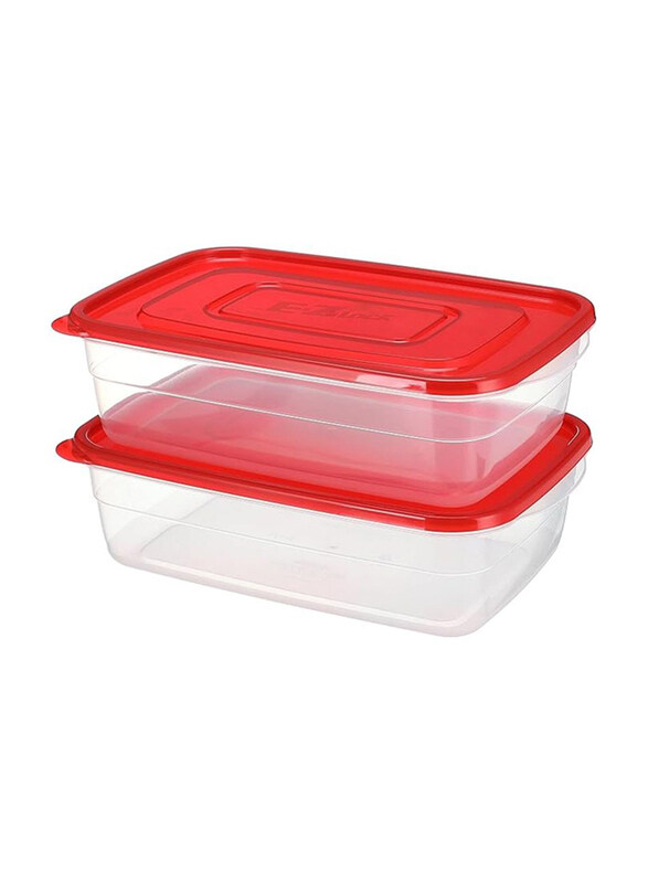 Lock & Lock EZ Lock Easy Plastic Rectangular Food Container, 2 x 2.7 Liter, HLE6804, Clear/Red
Lock & Lock EZ Lock Easy Plastic Rectangular Food Container, 2 x 2.7 Liter, HLE6804, Clear/Red