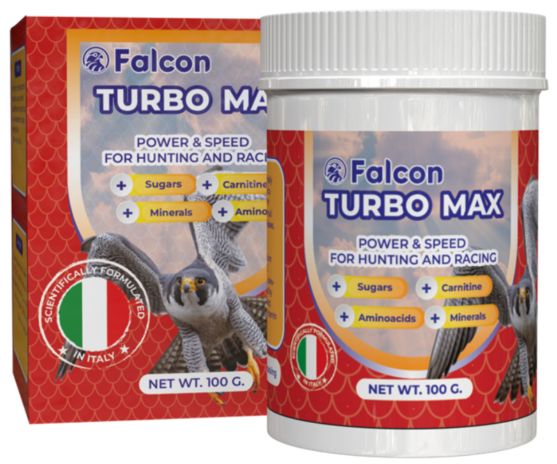FALCON SUPPLEMENTS. Geavet Falcon Turbo Max (100 g). Power and speed for hunting and racing.
FALCON SUPPLEMENTS. Geavet Falcon Turbo Max (100 g). Power and speed for hunting and racing.