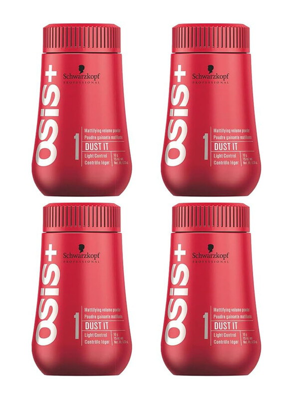 Schwarzkopf Osis+ SuperCool Dust It Mattifying Powder for All Hair Types, 4 x 10gm
Schwarzkopf Osis+ SuperCool Dust It Mattifying Powder for All Hair Types, 4 x 10gm